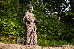 A statue of a saint. Links to Beneficiary Designations